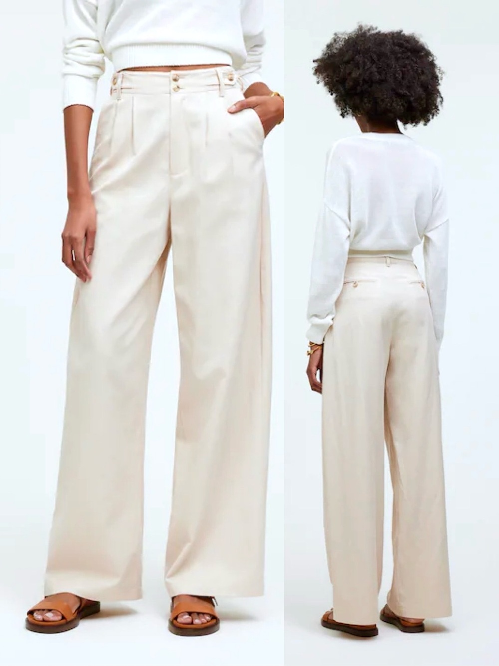 Madewell | NWT The Harlow Wide Leg Pant Light Khaki 6